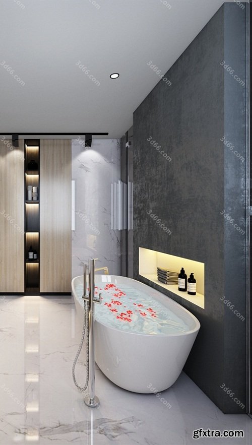 Modern Style Bathroom Interior Scene 11 (2019)