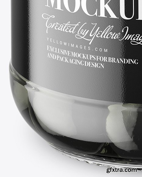 Clear Glass Jar with Black Olives Mockup 46545