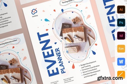 Event Planner Poster Flyer Business Card Brochure Bifold Trifold
