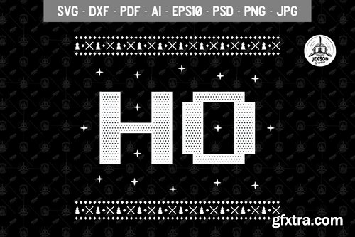 Christmas Ho Ho Sweater T-Shirt Xmas Retro Party