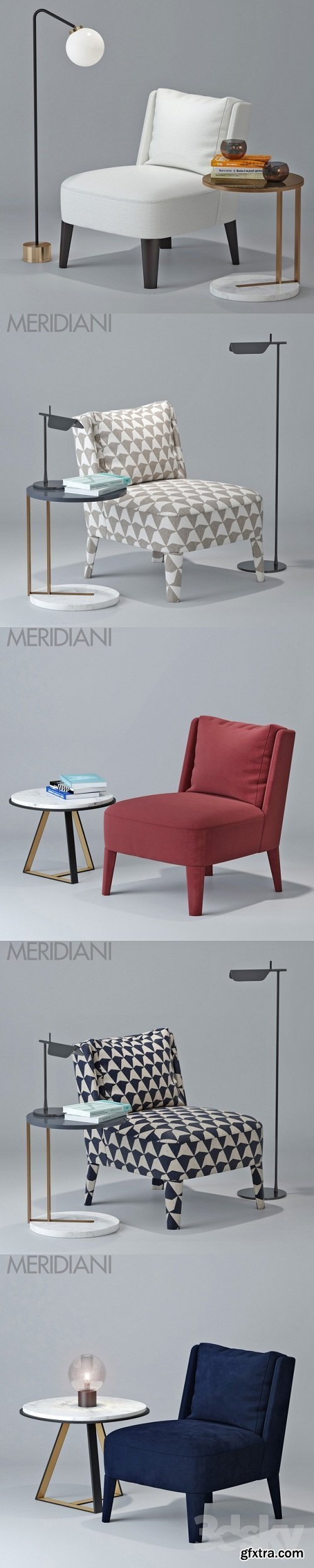 Chair Meridiani Cecile 3D Model