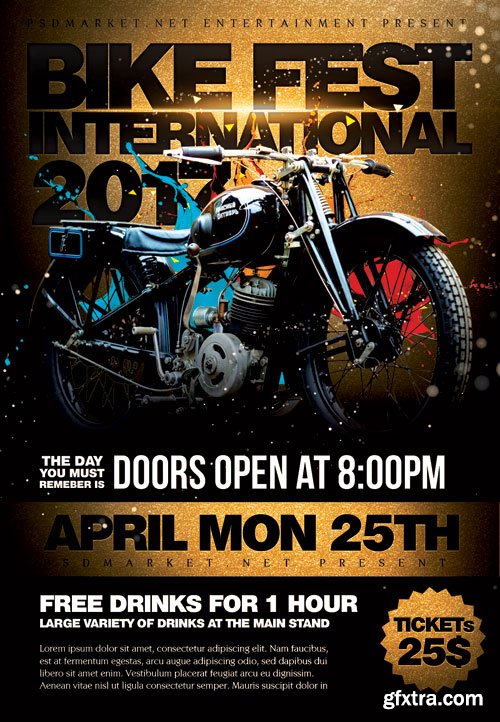 Bike fest international - Premium flyer psd template