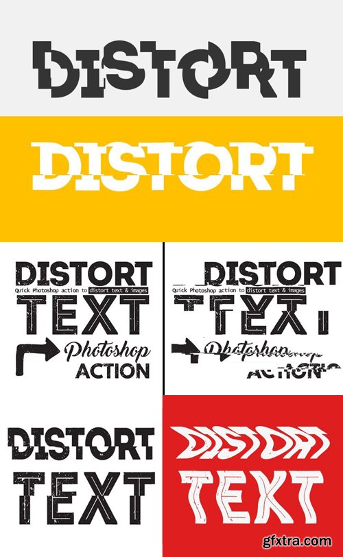 Distort Text Photoshop Action