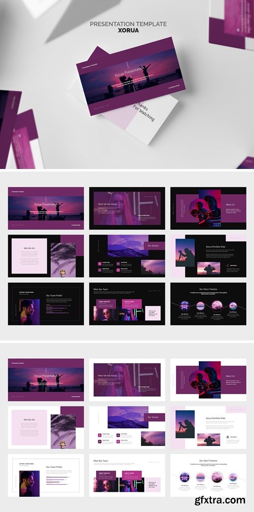 Xorua : Purple Gradient Color Tone Powerpoint