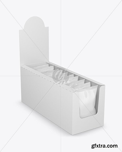 Matte Display Box with Snacks Mockup 46380