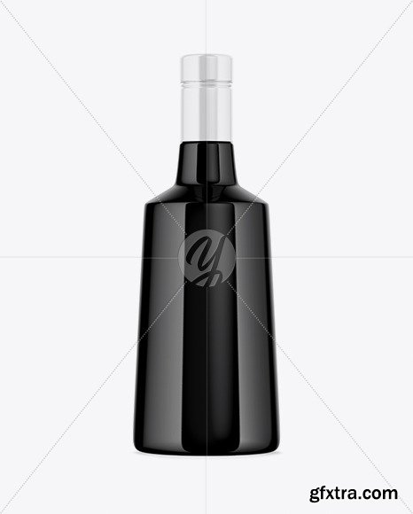 Black Glass Bottle Mockup 46353