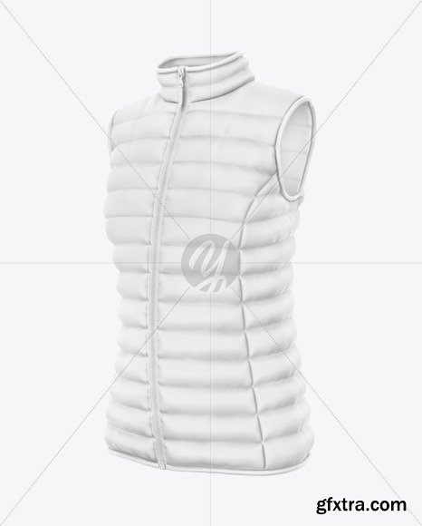 Download Download Glossy Womens Down Jacket Whood Mockup Front Half ...