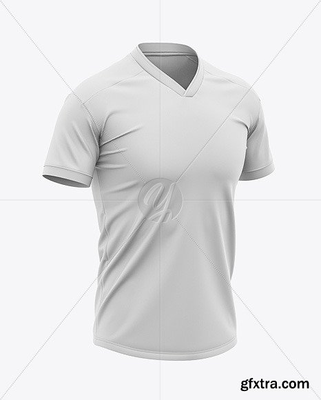 Men’s Soccer V-Neck Jersey Mockup 46419