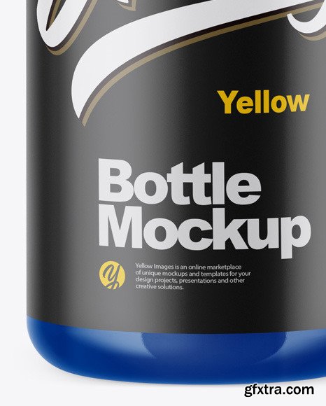 Glossy Plastic Bottle Mockup 46441