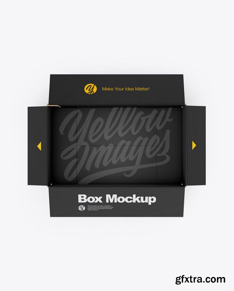 Opened Paper Box Mockup 46477