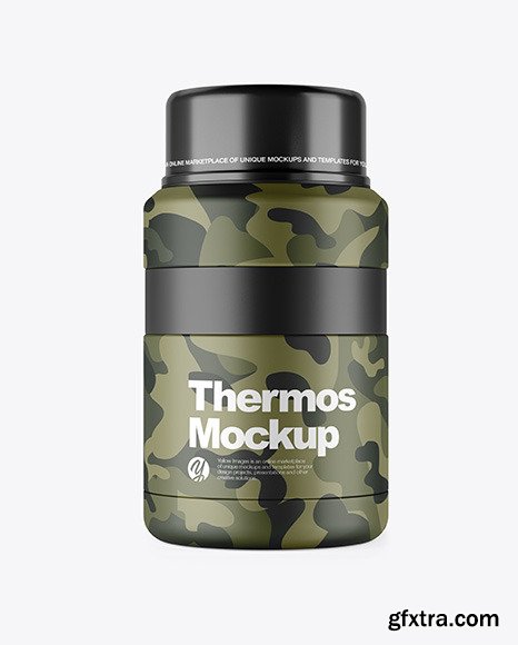 Matte Thermos Mockup 46525