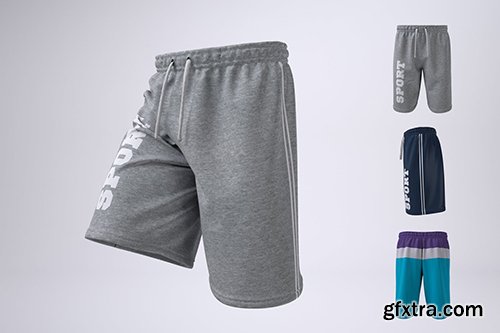 Man's Athletic Shorts Shorts Mock-Up