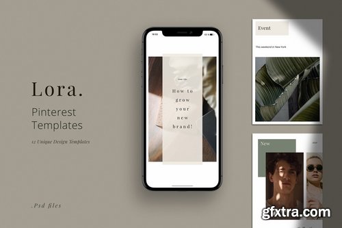 LORA - Pinterest Template