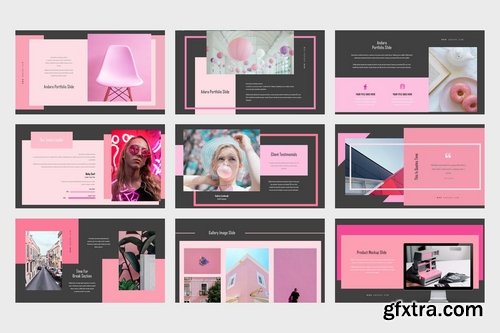 Andara Pink Color Tone Lookbook Powerpoint