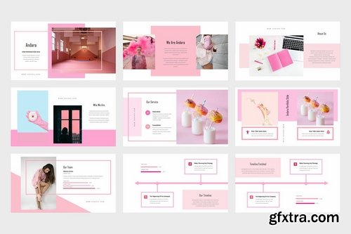 Andara Pink Color Tone Lookbook Powerpoint