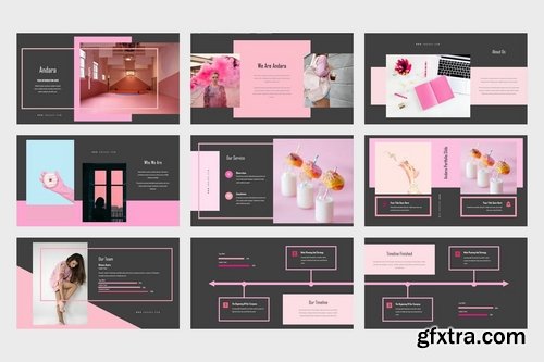 Andara Pink Color Tone Lookbook Powerpoint