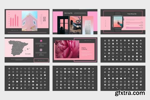 Andara Pink Color Tone Lookbook Powerpoint