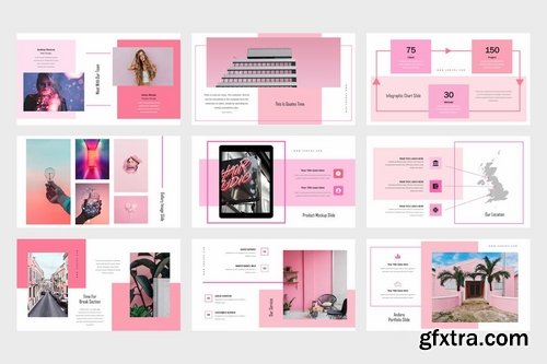 Andara Pink Color Tone Lookbook Powerpoint