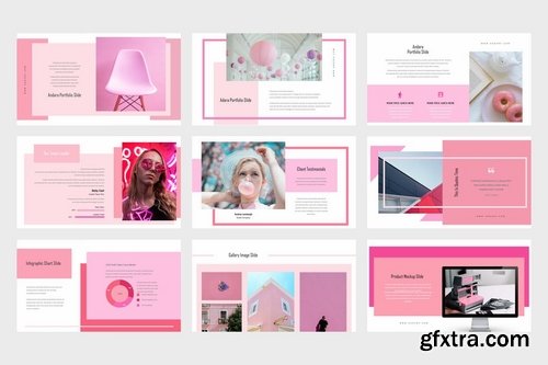 Andara Pink Color Tone Lookbook Powerpoint