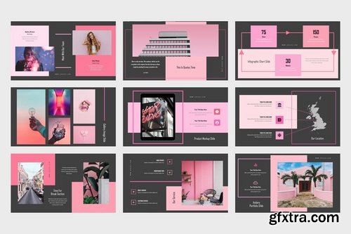 Andara Pink Color Tone Lookbook Powerpoint