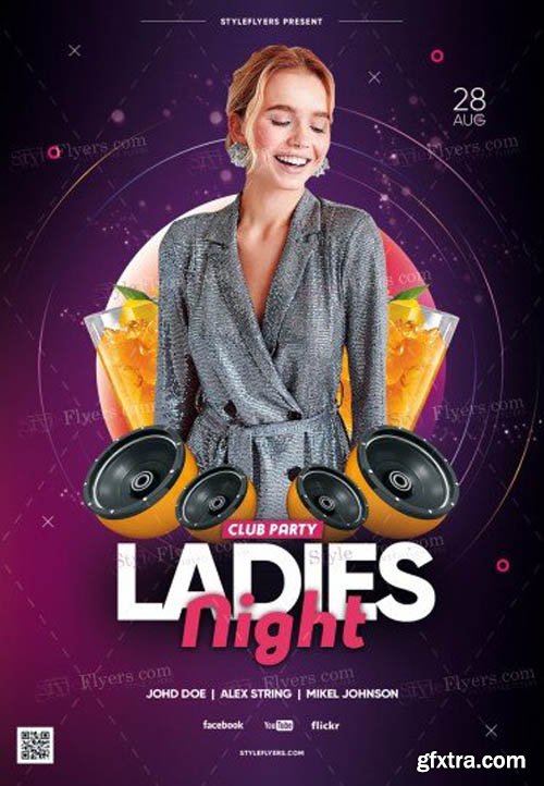 Ladies Night Club Party V18_07 2019 PSD Flyer Template