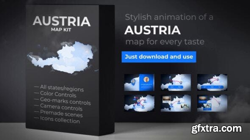 VideoHive Austria Map - Republic of Austria Map Kit 24212482