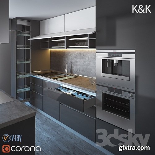 Kitchen Furniture III 3D Model