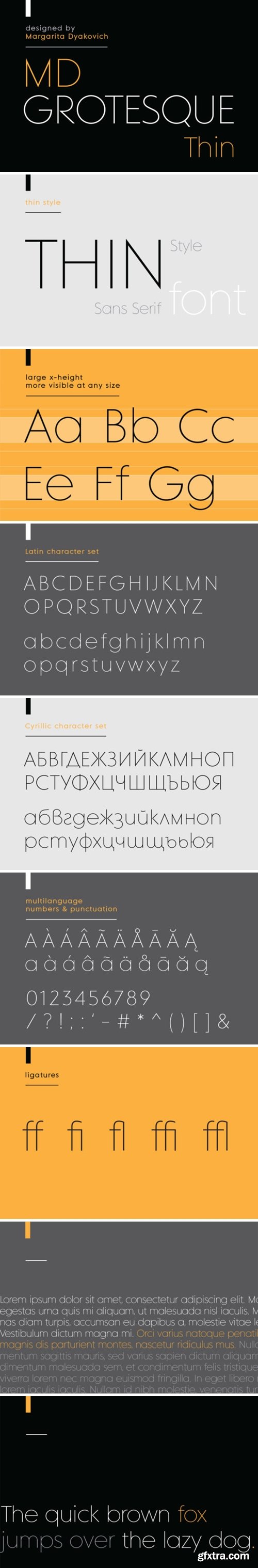 MD Grotesque Thin Font