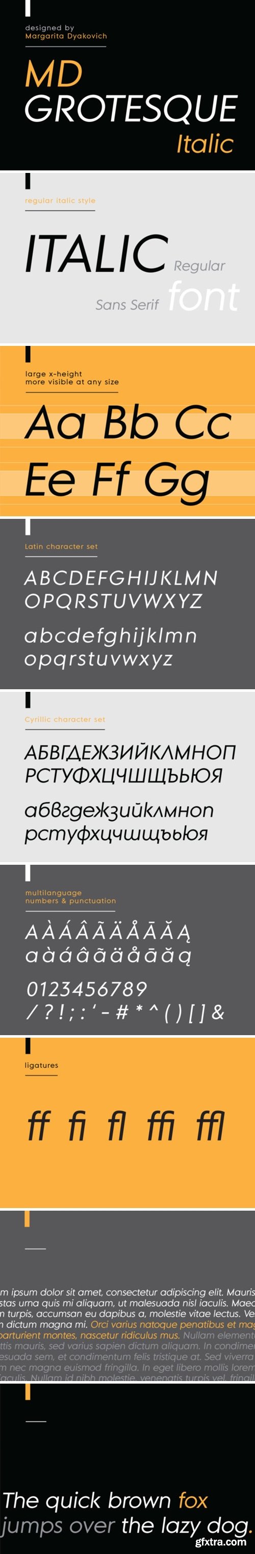 MD Grotesque Italic Font