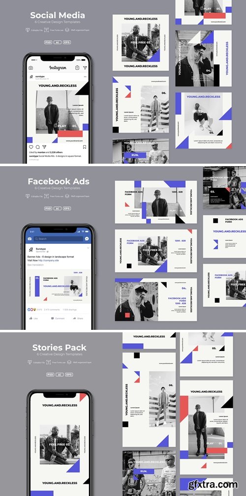 SRTP - Stories Pack,Facebook Ads, Social Media Pack. v3