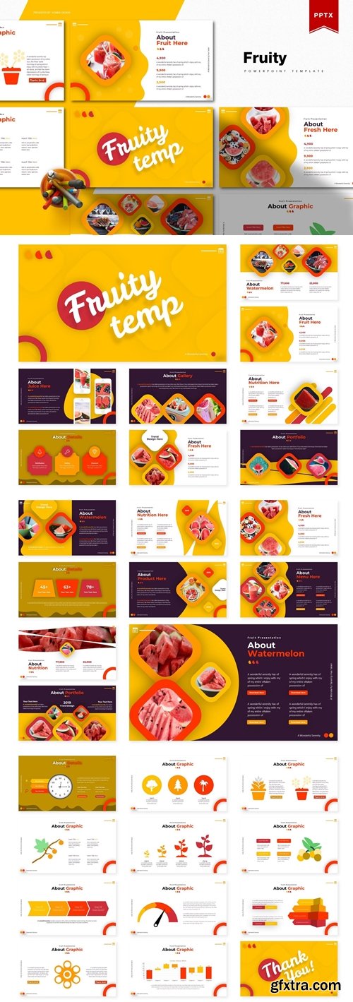 Fruity Powerpoint, Keynote and Google Slides Templates