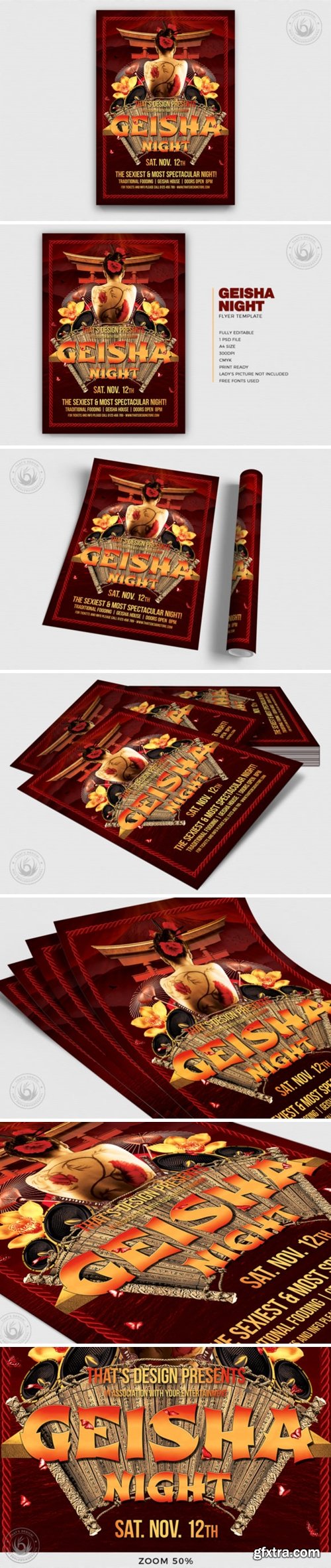 Geisha Night Flyer Template V1 1646838