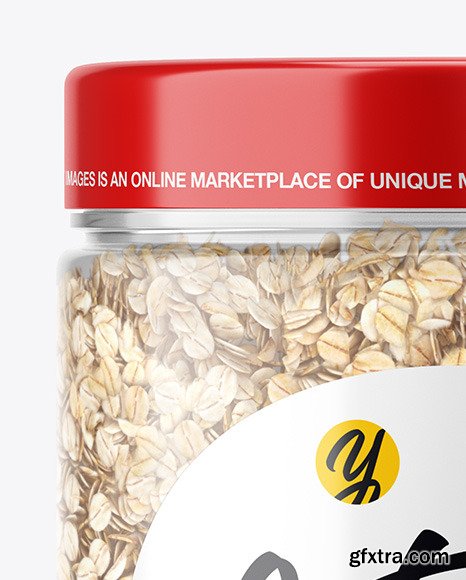 Jar with Oat Mockup 46456