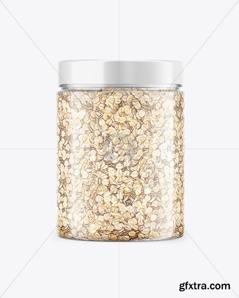 Jar with Oat Mockup 46456