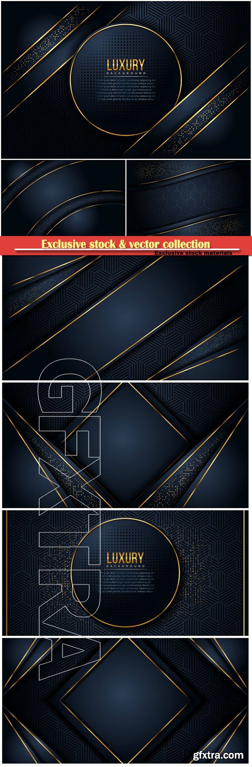 Luxurious dark background with gold glitter