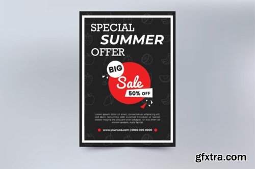 Summer Flyer Design Vector