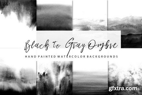 Black Ombre Watercolor