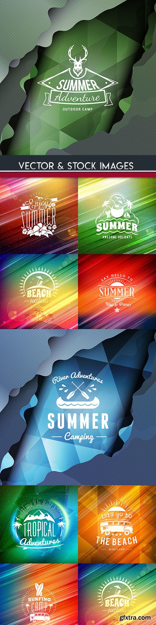 Summer tropical hipster holiday illustration banner