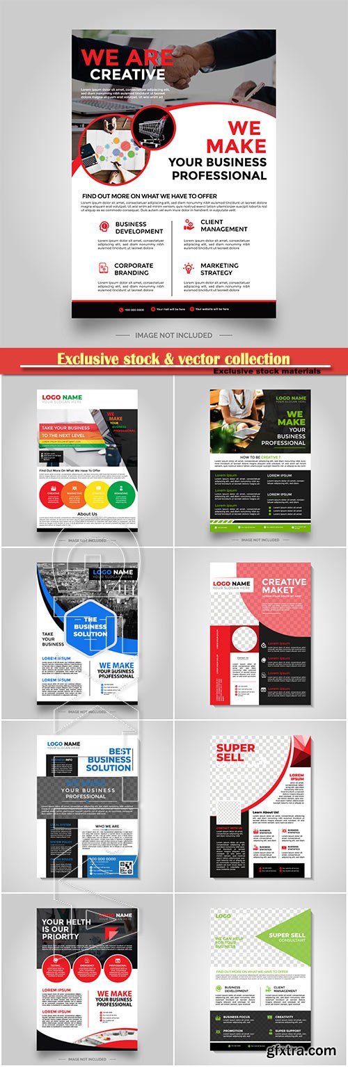 Brochure cover design vector template # 10