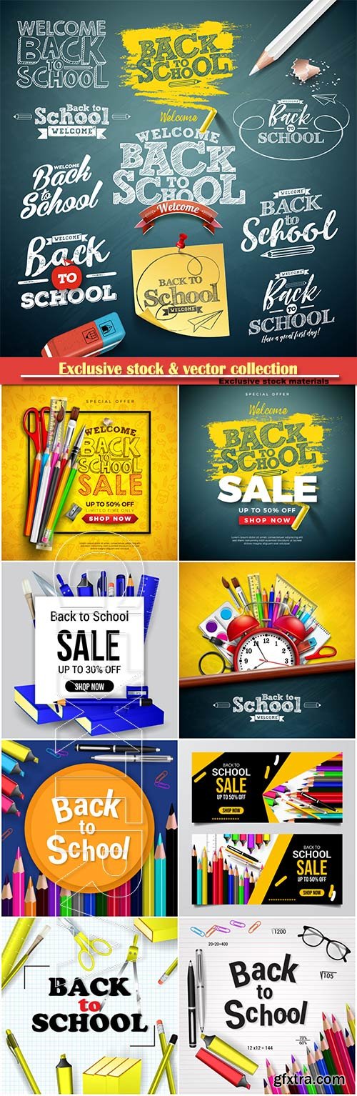 Back to school design vector, education concept illustration