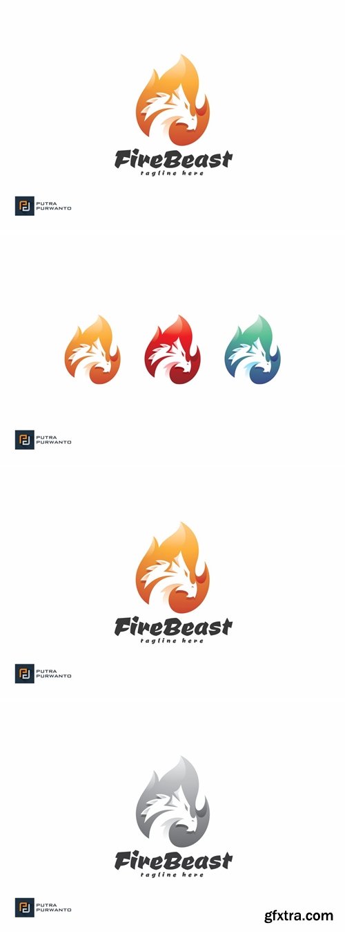 Fire Beast - Logo Template