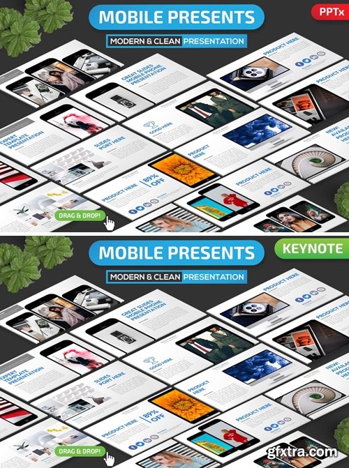 Mobile Powerpoint and Keynote Presentation Template