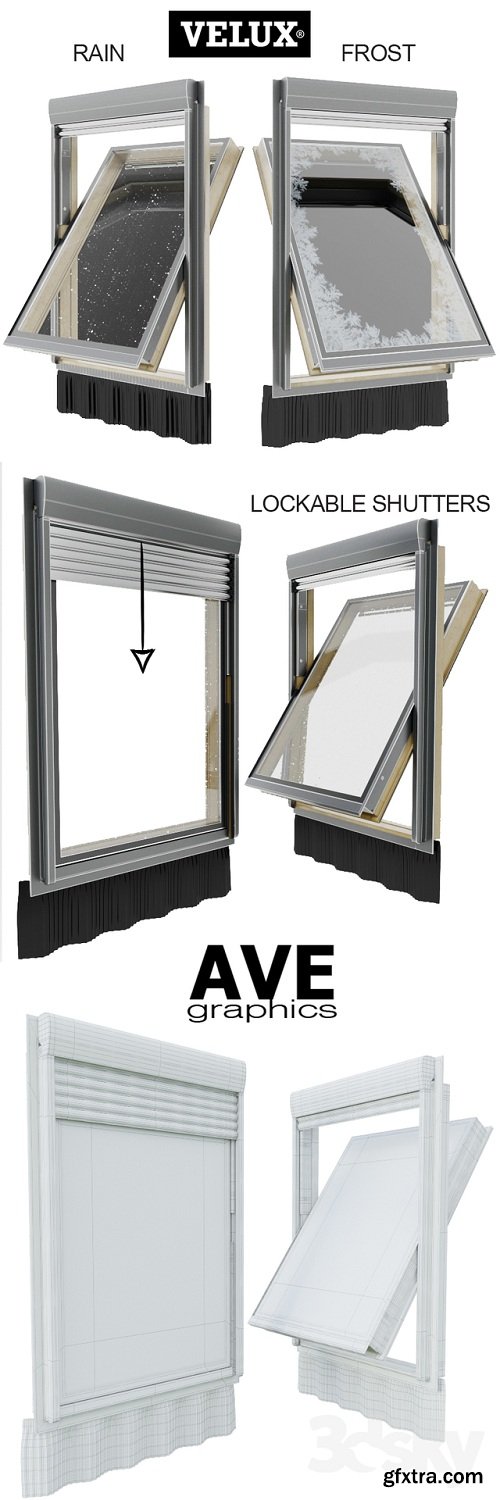 AVE mansard VELUX windows set