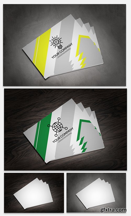 Fanned Business Cards Mockup 247662683