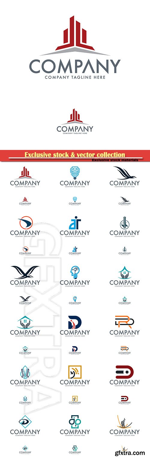 Logo vector template business set # 21