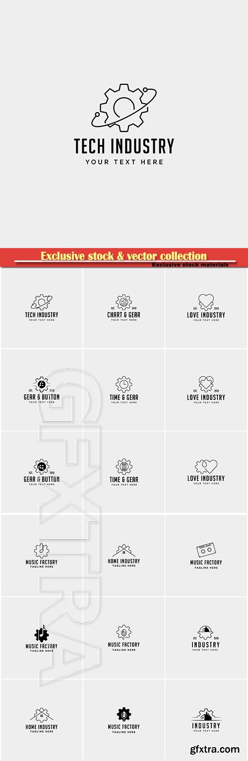 Logo vector template business set # 22