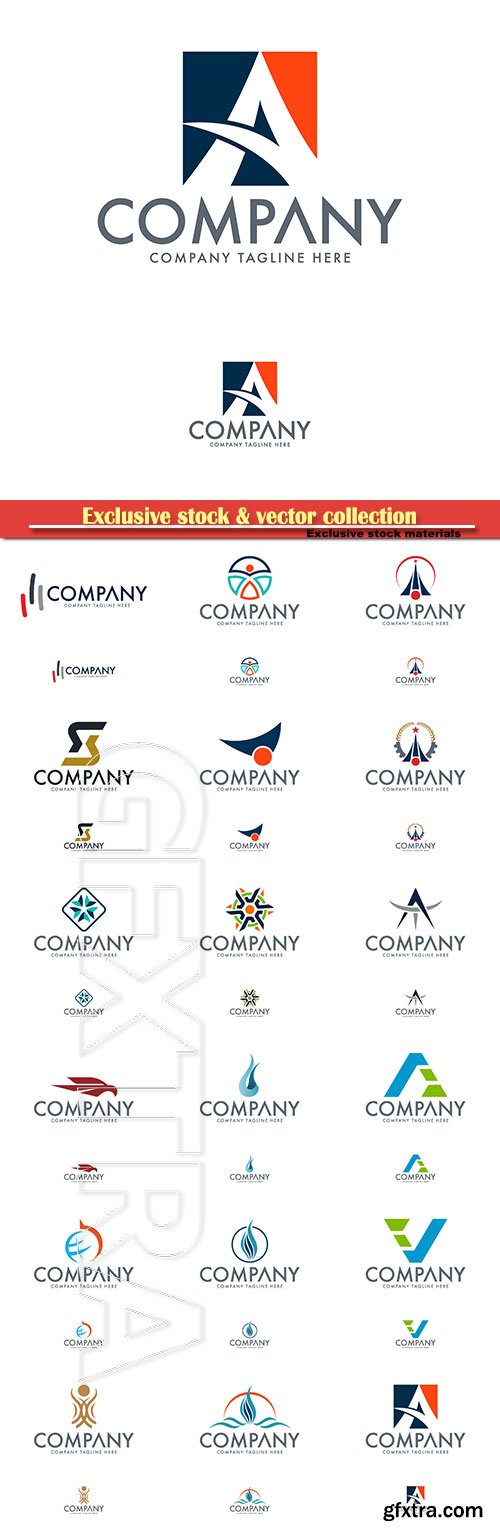 Logo vector template business set # 25