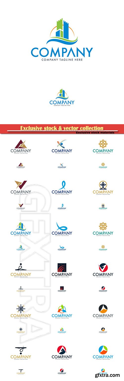 Logo vector template business set # 24