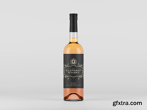 Front View Liquor Bottle Mockup