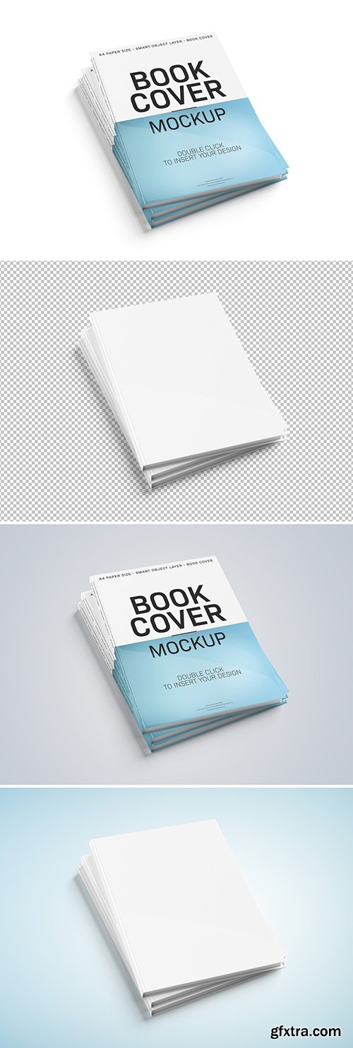 Stack of Books Isolated on White Background Mockup 247832354